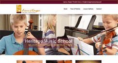 Desktop Screenshot of heritagemusicschool.com